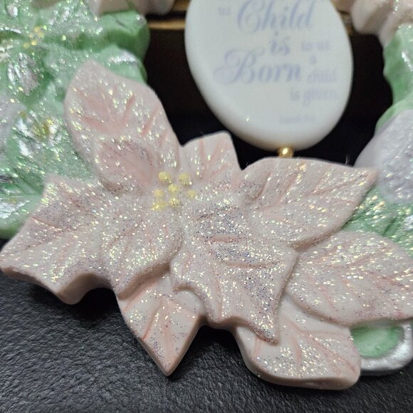 Roman, Inc. #85529 Child Is Born TB Glittery Wreath - Picture 11 of 16